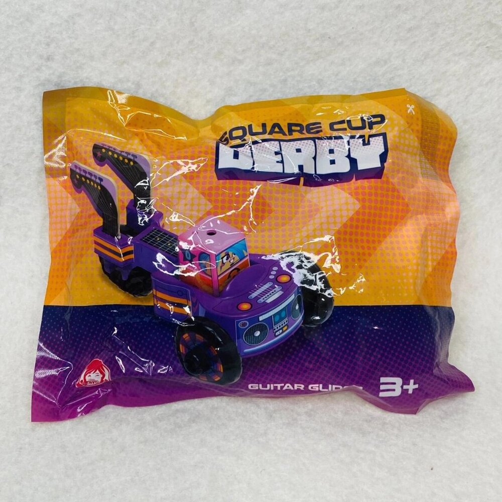Wendy's Square Cup Derby Guitar Glider Kid's Meal Toy NEW